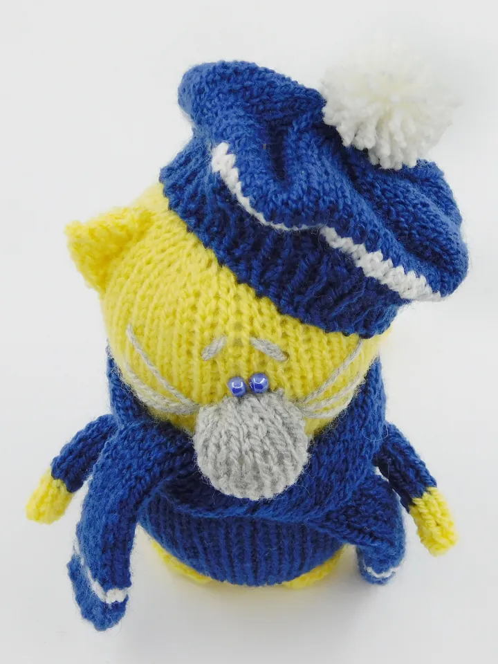 Knitted cat boy amigurumi animal toys handmade cat toy custom toys amigurumi cat boy cat doll hand made cat doll stuffed cat boy small toys
