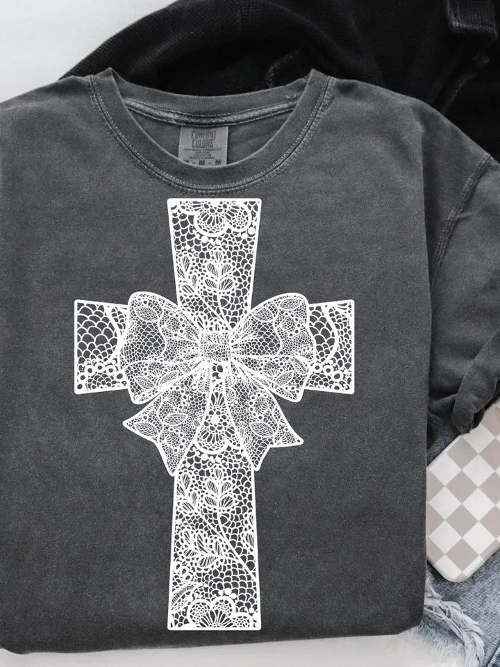 Christian Easter Coquette Png, Easter Lace Png, He is Risen Png, Jesus Easter Cross Png, Bible Verse Png, Happy Easter Png, White Lace Png