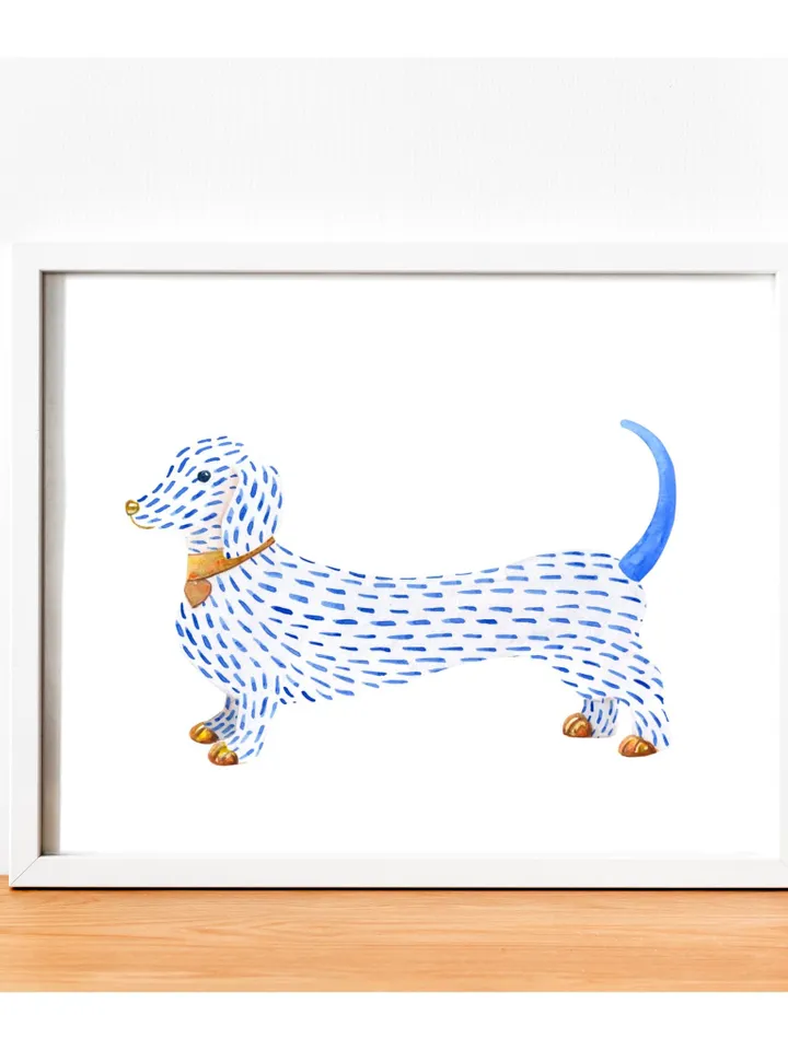 Dachshund Art Watercolor Painting Print Art Dachshund Gift Dog Wall Art Dog Mom Gift Sausage Dog Art Funny Dachshund Art Gift For Him Print