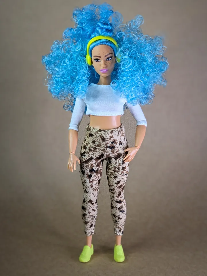 Leopard print leggings for 1/6 scale fashion female dolls