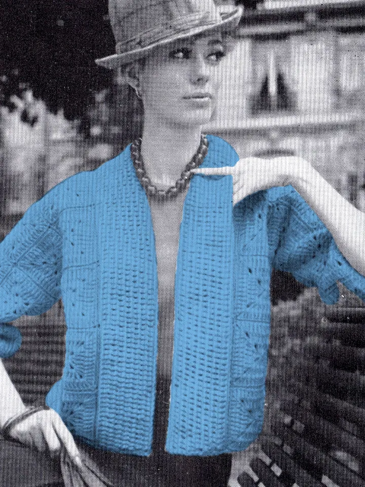 Vintage Crochet Pattern 277 The Add-a-Motif Jacket Women