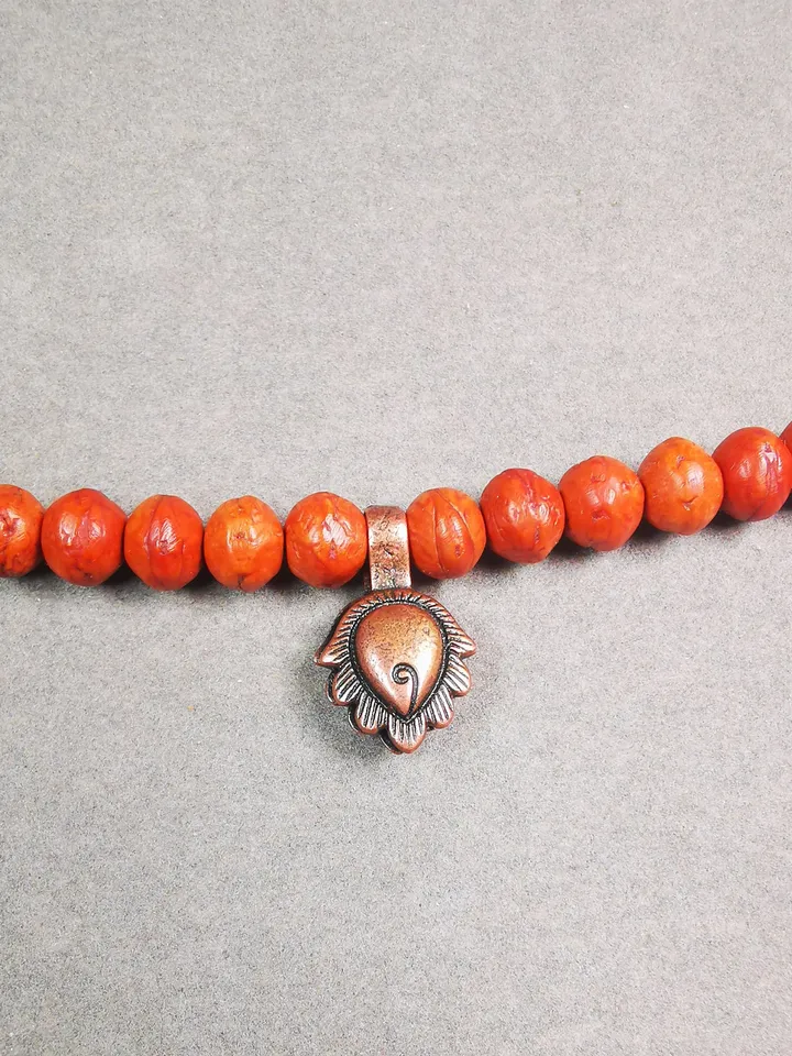 Gandhanra Handmade Buddhist Mala Counter Clip,Bum Counter Clip for Prayer Beads,Shankha / Conch Shape,Mala Accessories