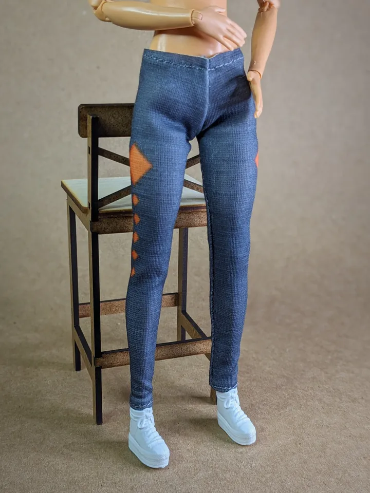 Gray top & leggins for 1/6 scale fashion female dolls