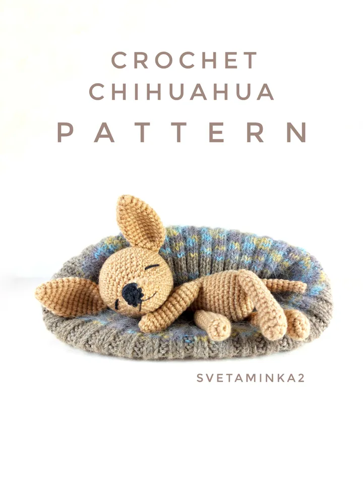 Crochet Chihuahua Pattern. Amigurumi Dog. Digital Download. PDF.