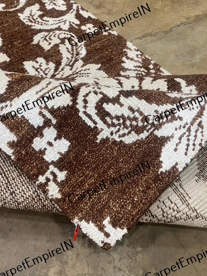 Exquisite Brown Modern Oushak Hand Knotted Rug 4x6, 5x8, 6x9, 8x10, 9x12, 10x14 ft Handmade Rugs for Living Room - Antique Contemporary rug