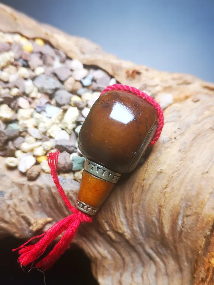 Gandhanra Tibetan Yak Bone Carved Guru Bead,T-drilled 3-Hole Prayer Bead,Mala Bead,Connector Bead for Buddhist Bead Accessories