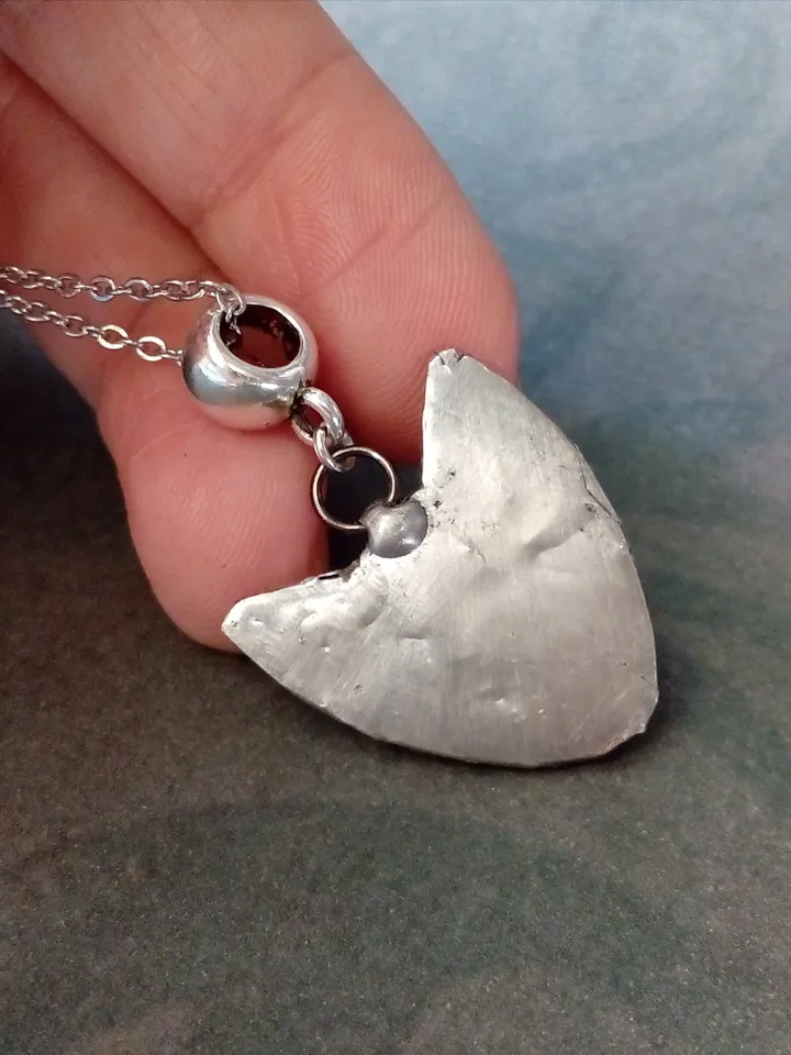 CAT necklace, cat eye tin soldered pendant, cat lovers jewelry, Halloween necklace, witchy aesthetic, goth bat pendant