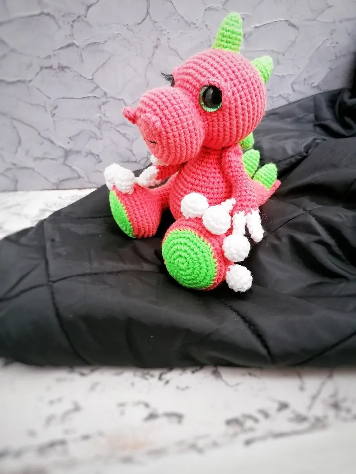 PDF crochet Tyrannosaurus Amigurumi crochet pattern Dinosaur, T-Rex, cute dino, amigurumi dino, baby dino, crochet dinosaur, crochet animal