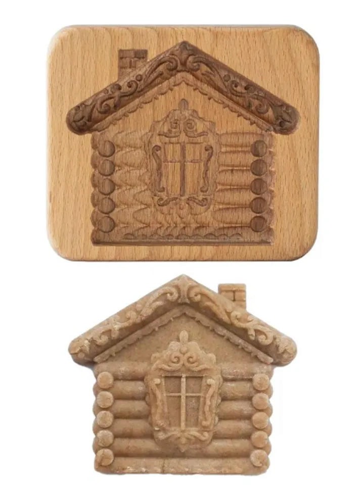House Embossed cookie mold, cookie cutter, wooden mold, Wooden stamp ,stamp for gingerbread cookies, springerle stamp