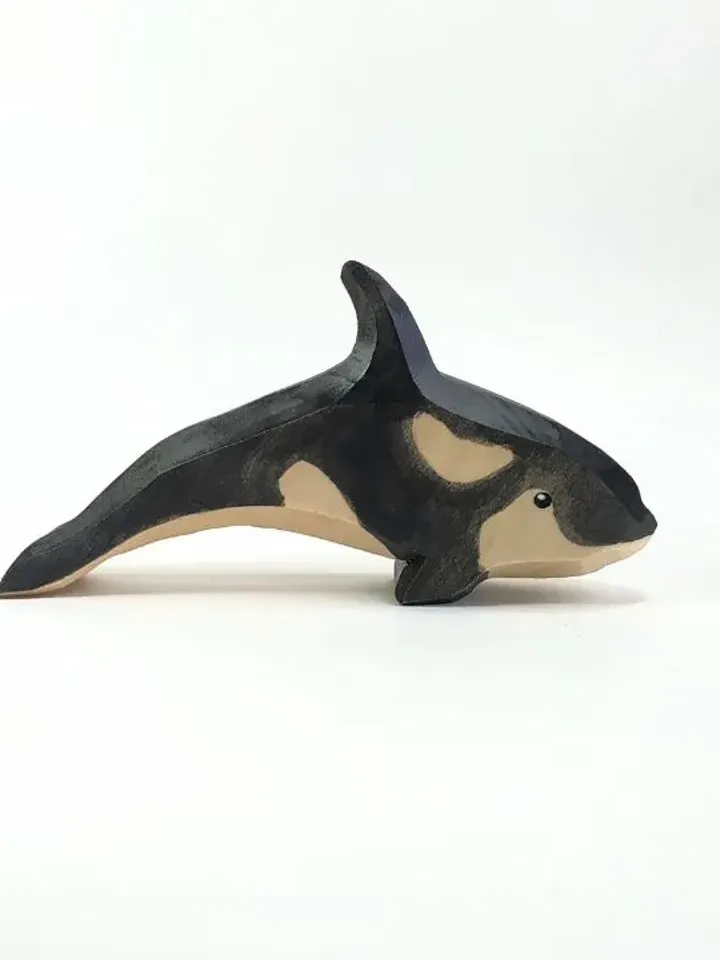 Wooden toy, killer whale.