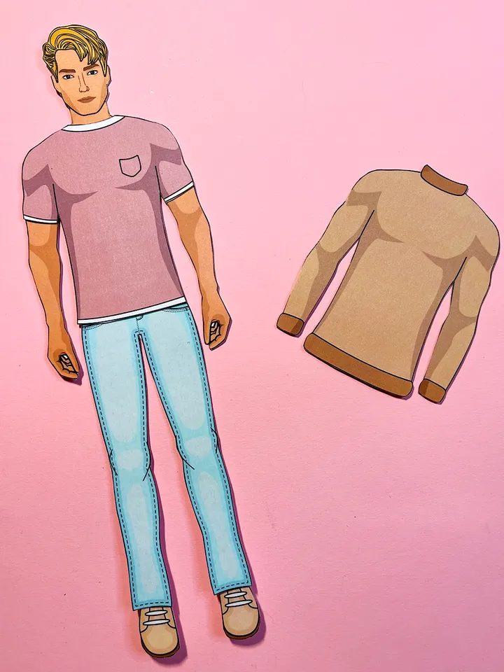 Paper doll boy