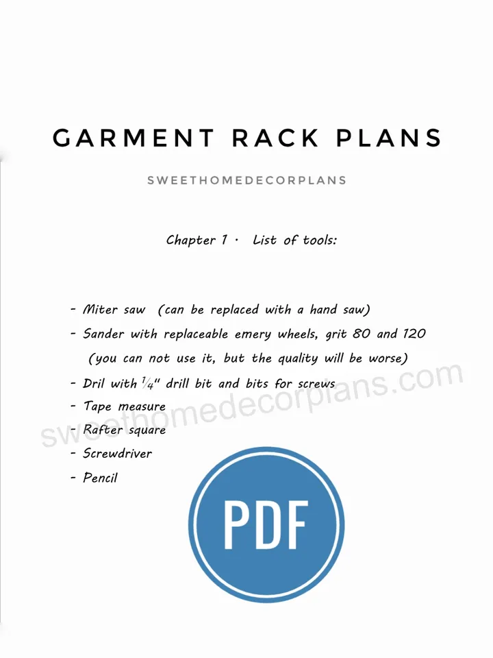 Diy garment rack plans pdf. Childrens dress up storage frame. Small clothes wooden rack for kids bedroom.