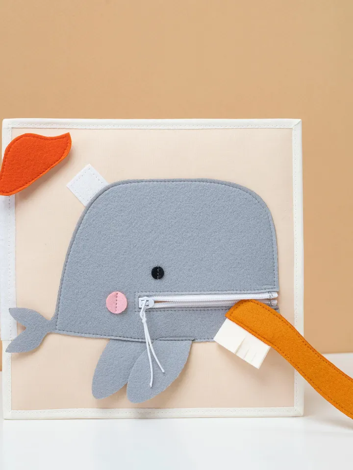 Quiet book for church, felt activity book for toddlers, Montessori busy book, soft sensory book, baptism baby gift, interactive felt book