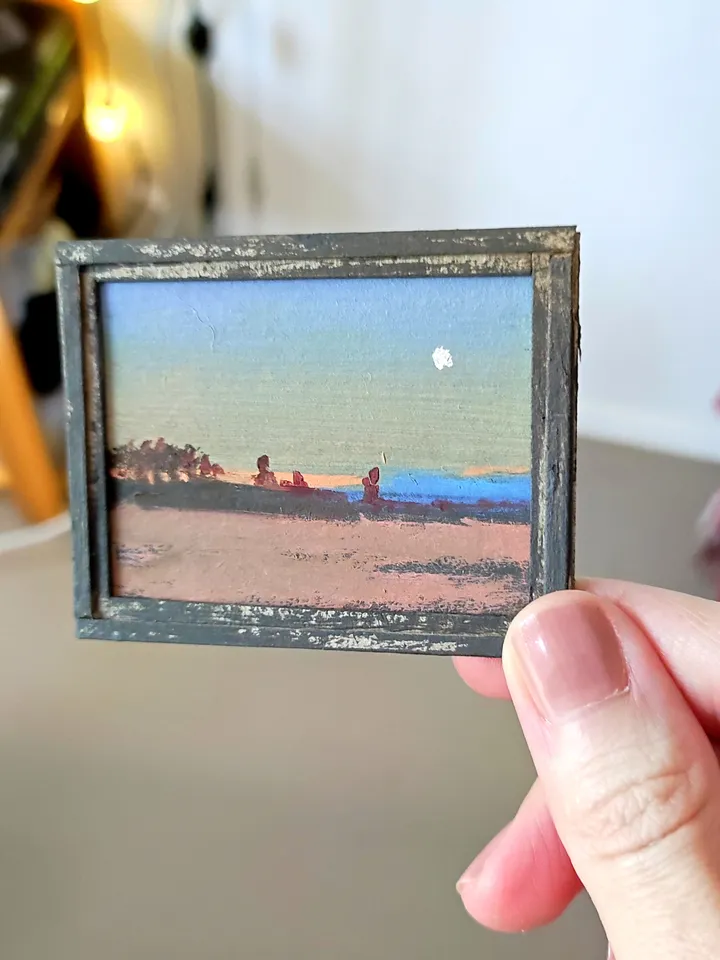 Set of Miniature Oil Paintings for Dollhouses Scale 1/6