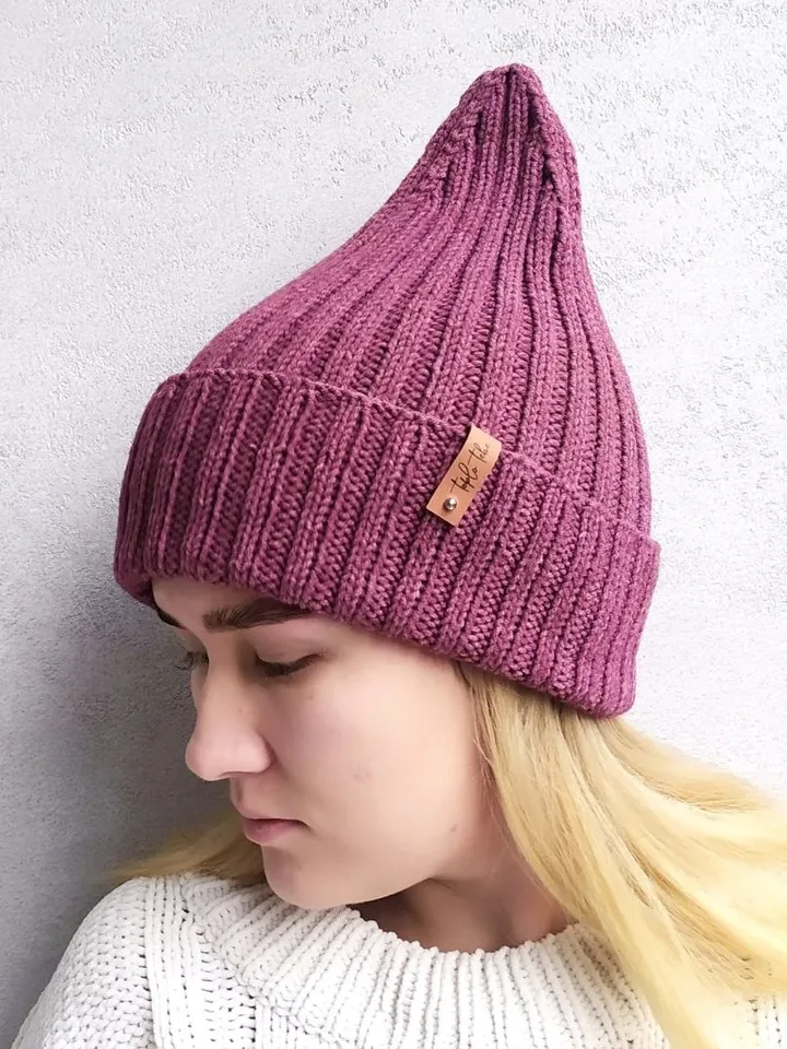 Warm handmade knitted hat