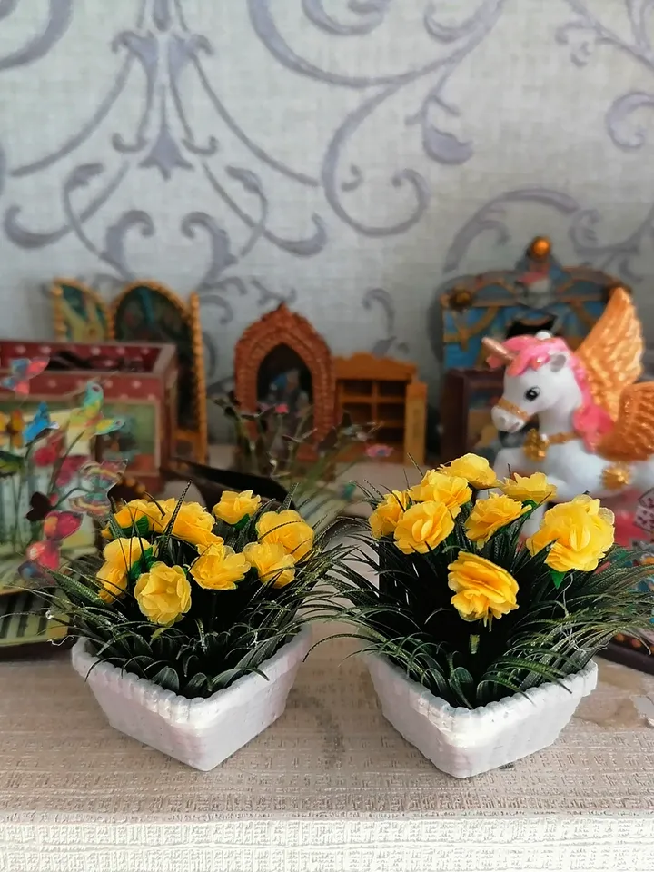 Flowers for the doll house. Puppet miniature. 1:12. Range.