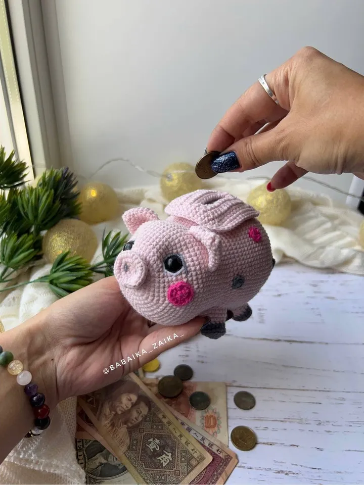 PDF Crochet Piggy Bank Pattern, Amigurumi pig pattern, Crochet pig, Cute pig, Animal pattern, Amigurumi baby pig doll, Crochet animal