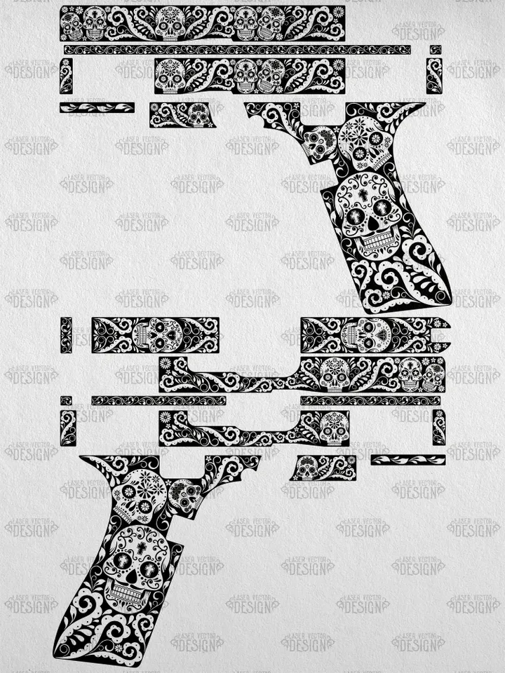VECTOR DESIGN Glock 19 gen 5 Candy skulls