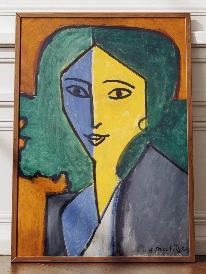 Henri Matisse Lydia Portrait Abstract Fauvist Woman Art Print, Vibrant Modern Home Decor, Classic Portrait Painting Digital Download HMS7
