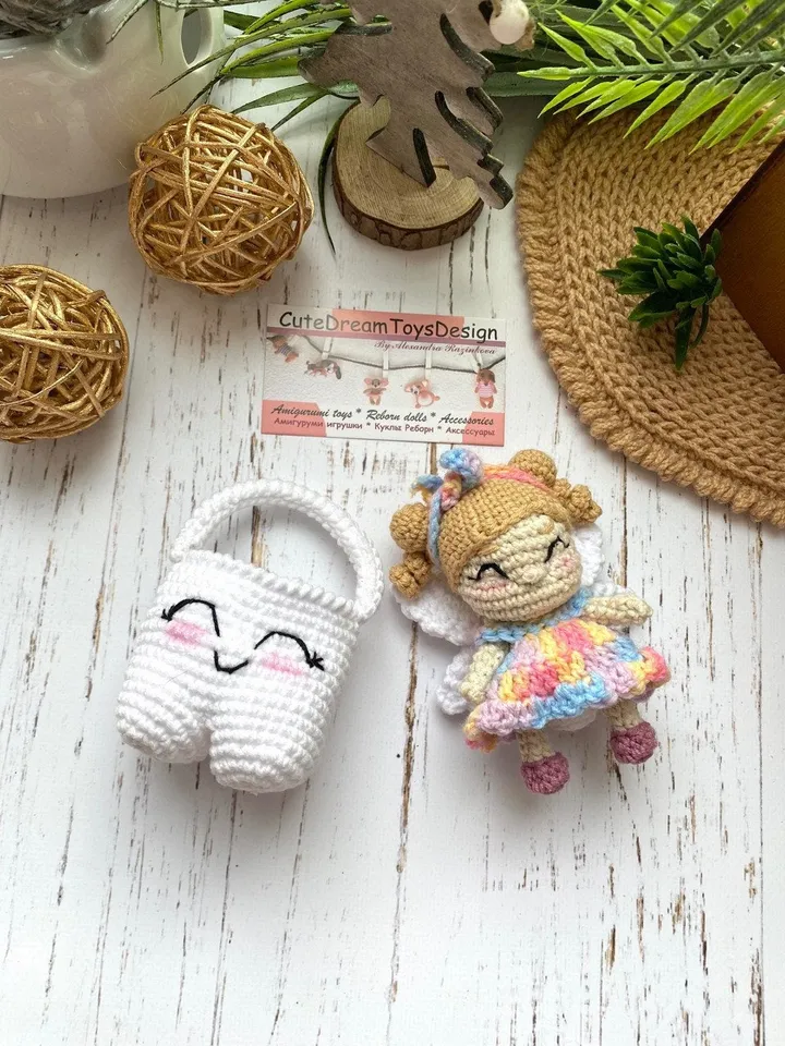 PDF Tooth Fairy Crochet Pattern, Crochet Amigurumi Doll Pattern, PDF Stuffed Toy Pattern, English Pattern, Amigurumi toy, Crochet Fairy