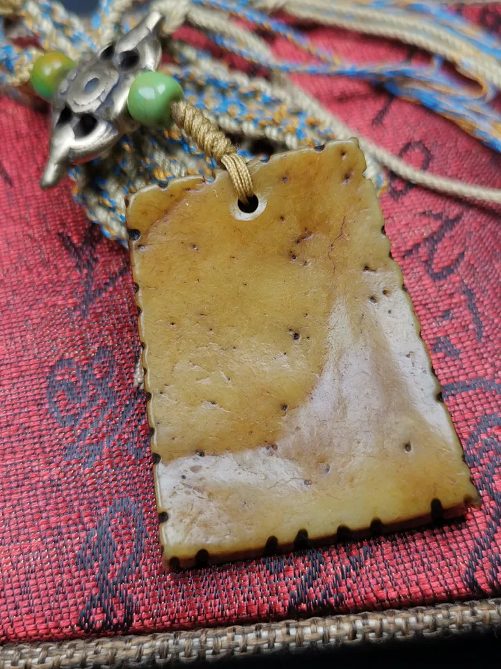 Authentic Cross Vajra Mandala Kapala Pendant,Gandhanra Old Tibetan Amulet,45mm × 36mm