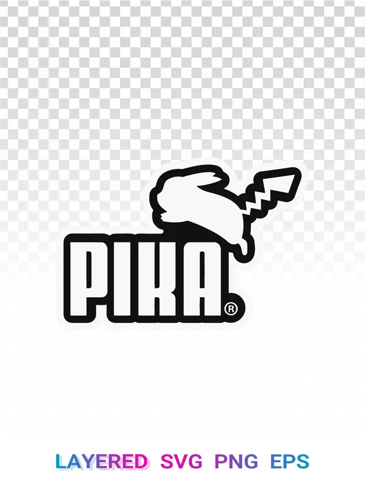 Pikachu PNG, Pokémon Layered SVG, Pika Clipart, Cricut