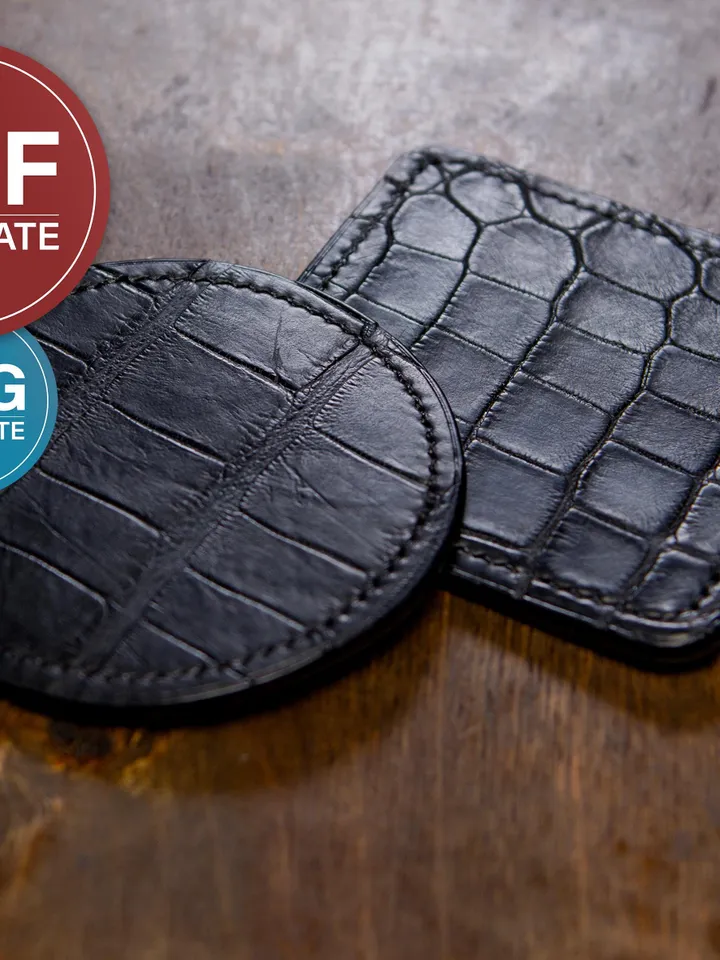 Leather Coasters PDF pattern: DIY Coasters SVG Template + Video