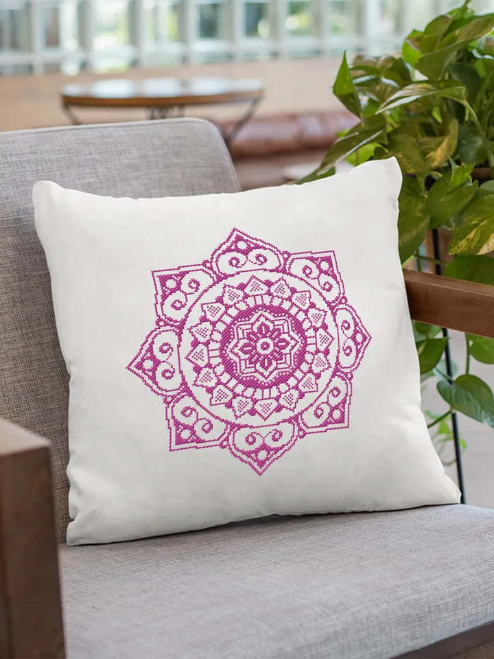 Mandala set cross stitch pattern download PDF, Floral ornament cross stitch chart, Monochrome mandala digital PDF, Embroidery beginner #S20