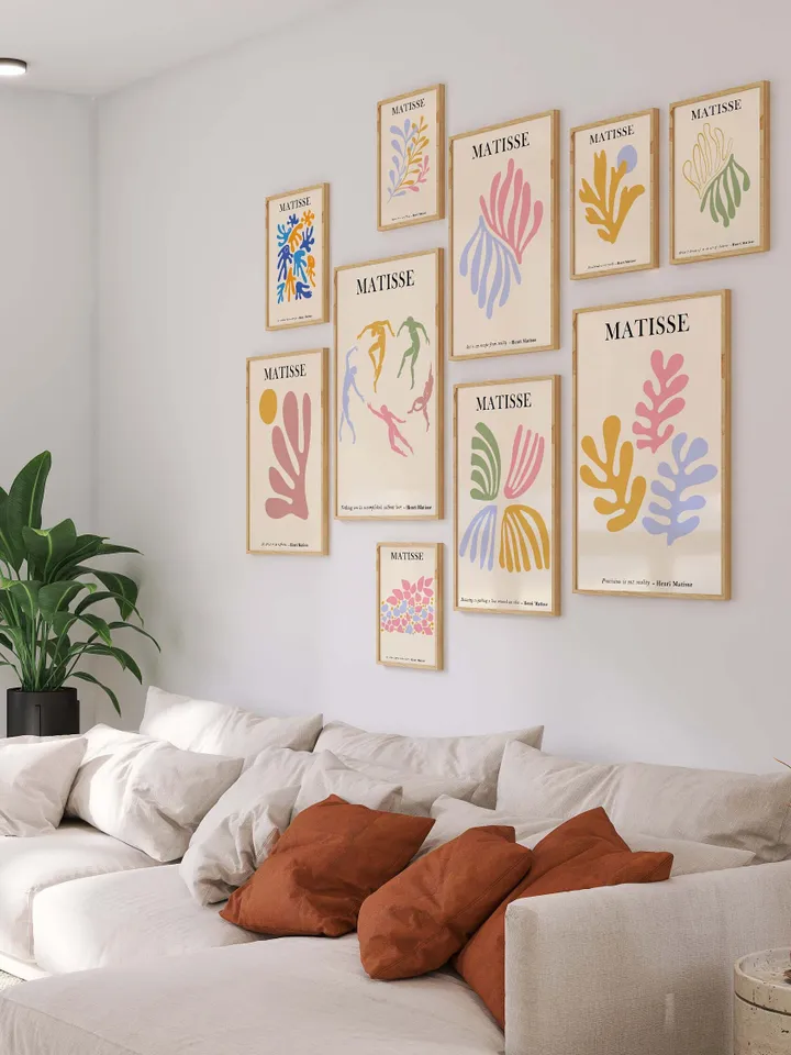 Henri Matisse Art Print Set of 10, Modern Abstract Wall Art, Matisse Gallery Wall Set, Museum Exhibition Poster, Matisse Poster Set Digital