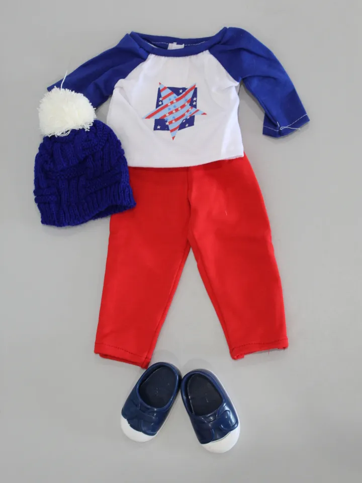 Handmade American girl doll sporty outfit – American girl doll clothes - doll shoes - gift for granddaughter