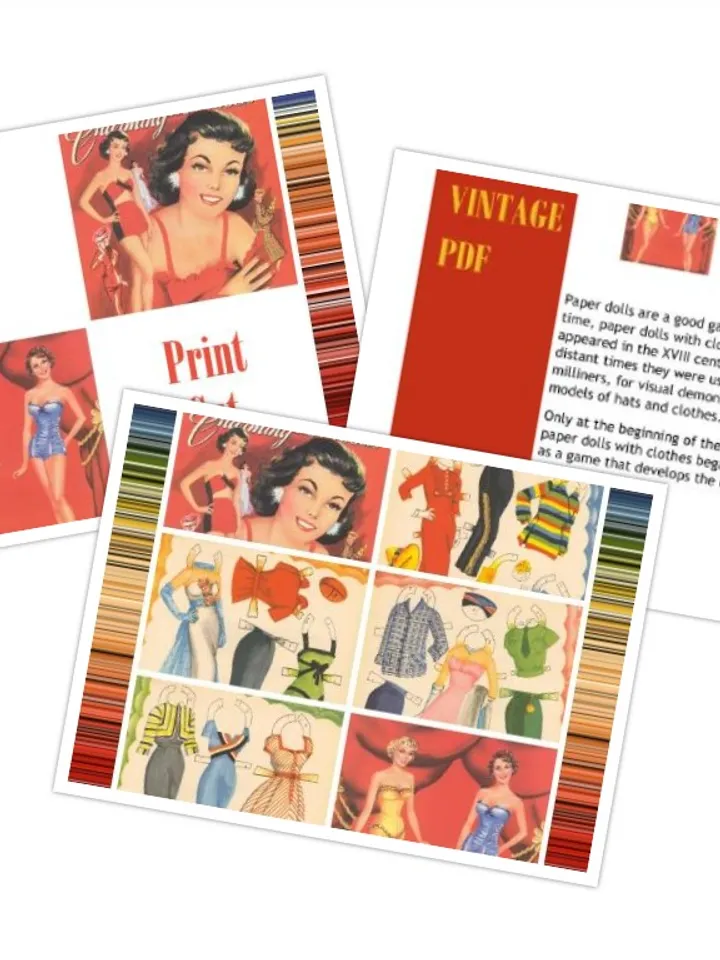 Paper Doll Charming Digital Download PDF