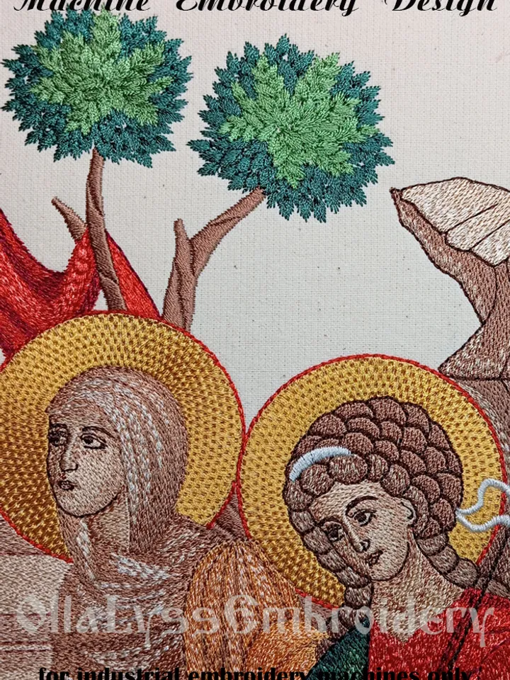 The Holy Trinity embroidery design