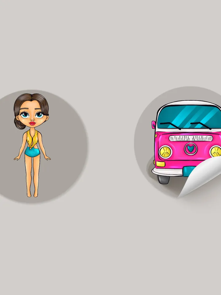 Super Beach Girls Clipart, Beach Birthday Clipart, Summer Girl Clipart, Cute Planner Stickers, Beach Nursery Decor Clipart, Summer Sublimation Png