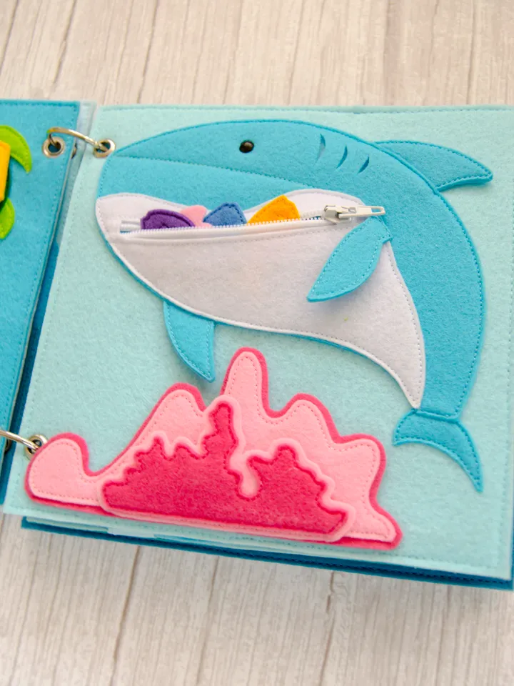 Quiet book page, Under the sea, Shark, Pattern and Tutorial, SVG files