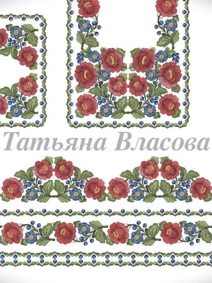 "Galina's Flower Garden" designs for machine