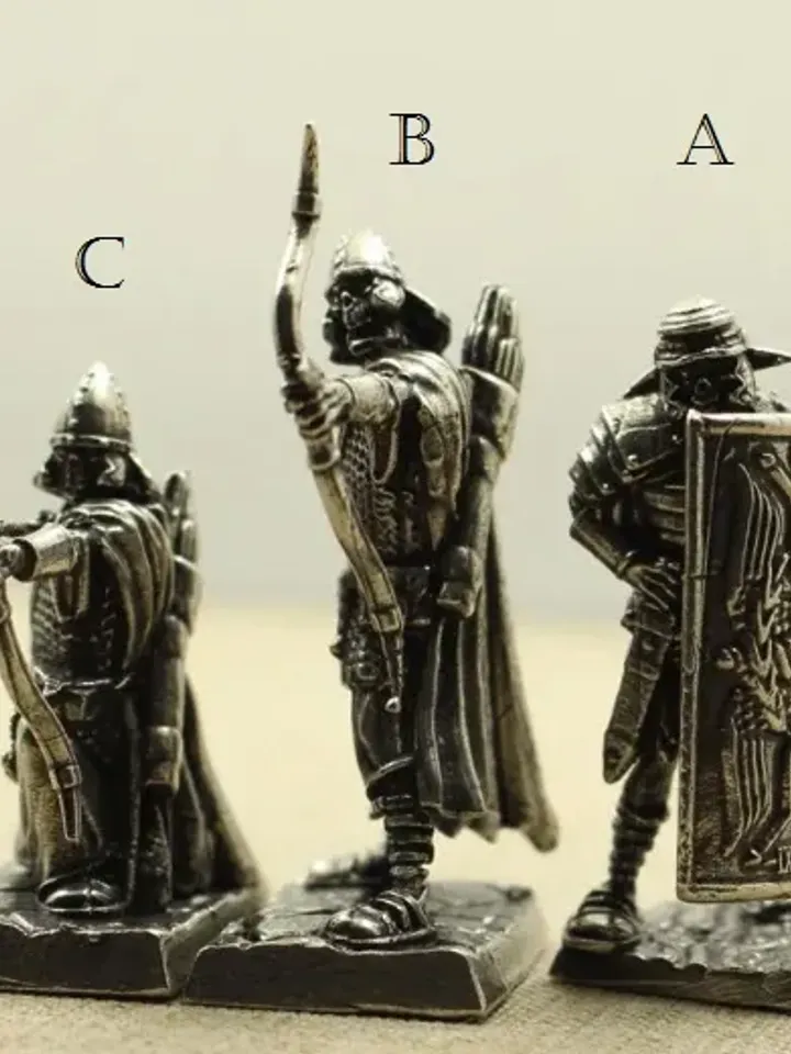 ancient warriors, copper miniature 36mm scale, Tabletop Wargaming miniature figure