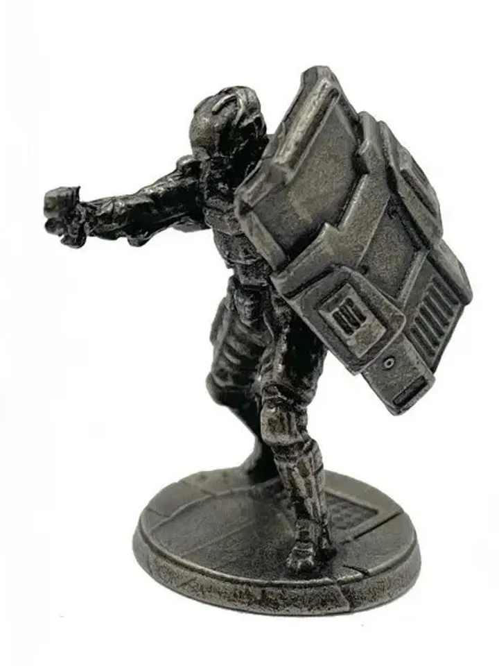 Cyberpunk Style warriors, tabletop wargaming fantasy miniature figures, metal toy soldiers