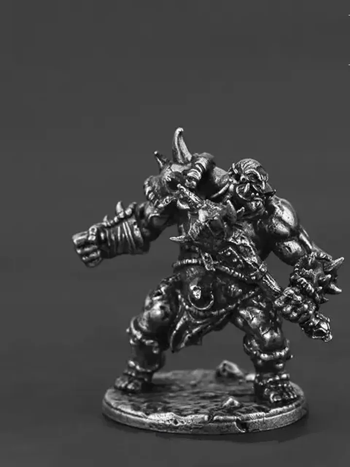 Cannibal Demon monsters, copper miniatures, tabletop wargaming fantasy miniature figures.