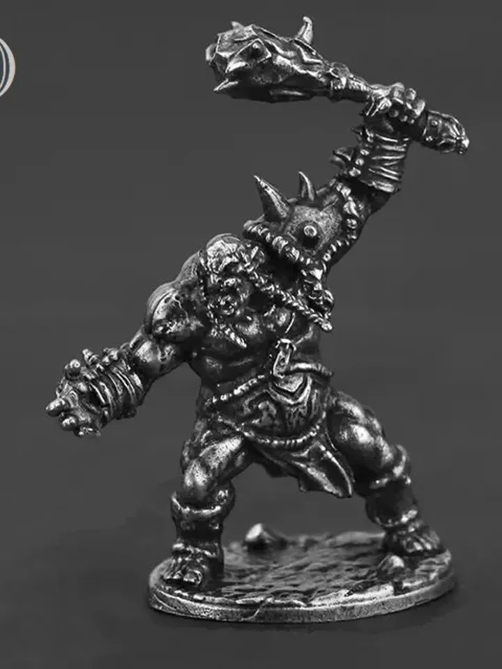Cannibal Demon monsters, copper miniatures, tabletop wargaming fantasy miniature figures.