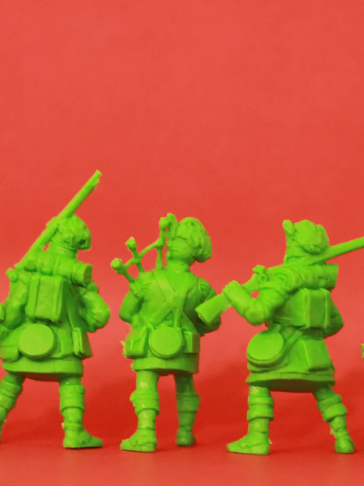 Scots (British Empire), Miniatures 54mm scale, Infantry Unit, Tabletop Wargaming miniature figures, mountain shooters, toy soldiers