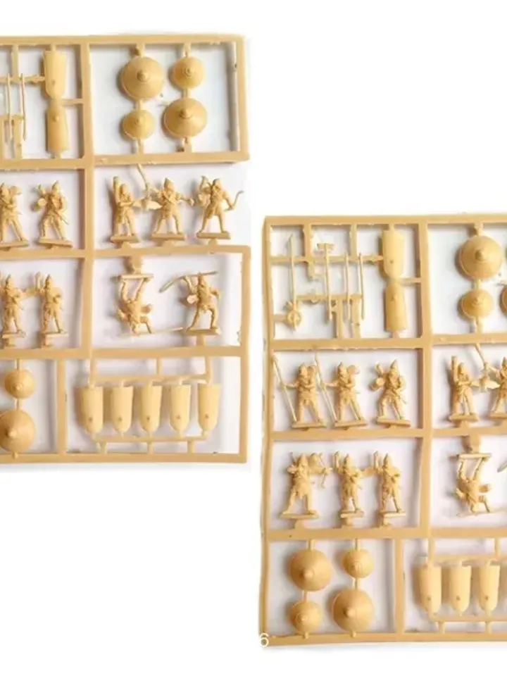 Assyrian warriors, miniatures 1/72 (25mm) scale, tabletop wargaming miniature figures, toy soldiers