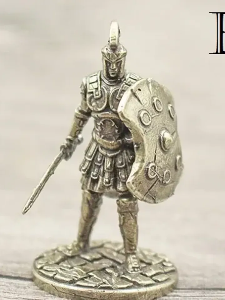 Spartan, Copper Miniature 36mm scale, Tabletop Wargaming miniature figures, warrior of Sparta, hoplite, ancient Greek warriors.
