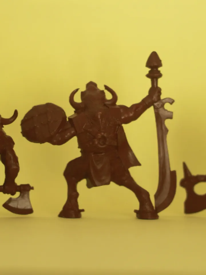 Minotaurs/ Bull-men warriors / fantasy battles, Miniatures 54mm scale, Tabletop Wargaming miniature figures, toy soldiers