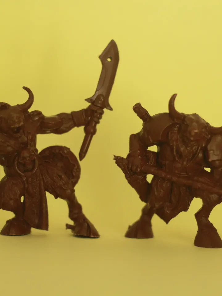 Minotaurs/ Bull-men warriors / fantasy battles, Miniatures 54mm scale, Tabletop Wargaming miniature figures, toy soldiers