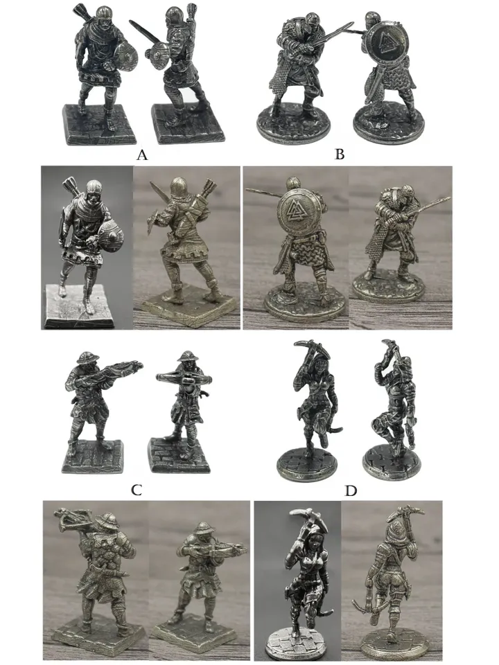 medieval christian european warriors, Copper Miniatures 36mm scale, Tabletop Wargaming feudal miniature figures.