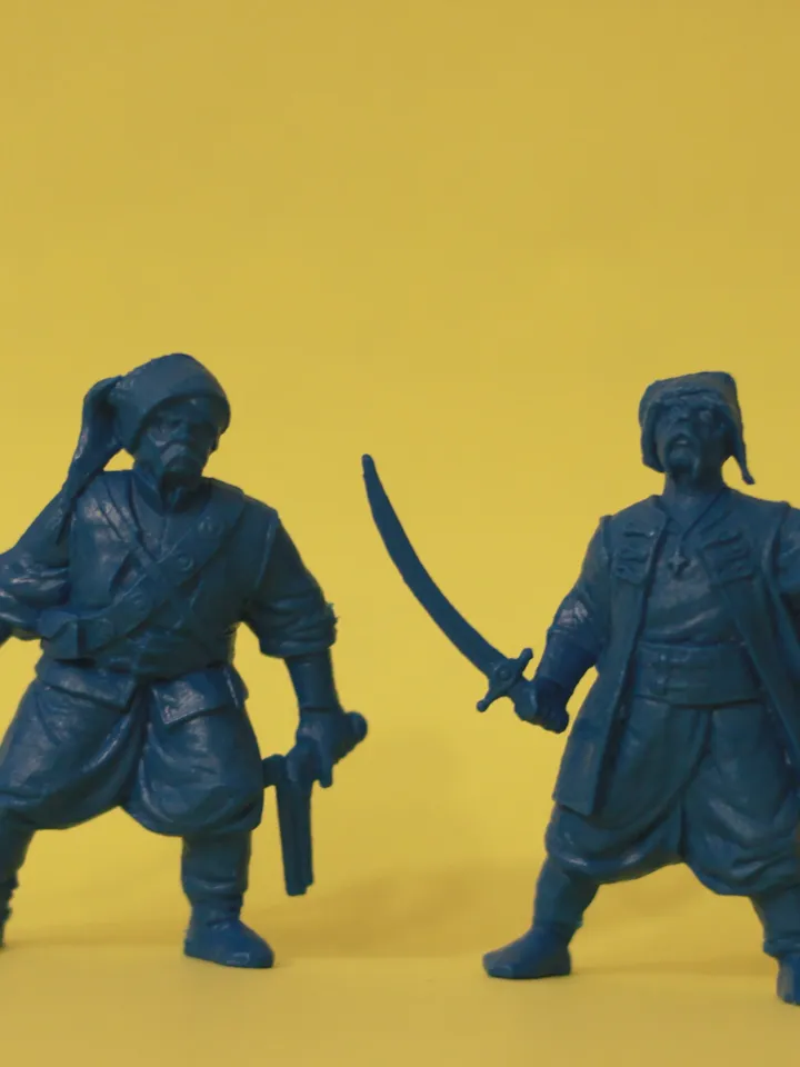 zaporozhye cossacks, Miniatures 54mm scale, ukrainian cossacks, Tabletop Wargaming miniature figures, medieval cossacks warriors, toy soldiers