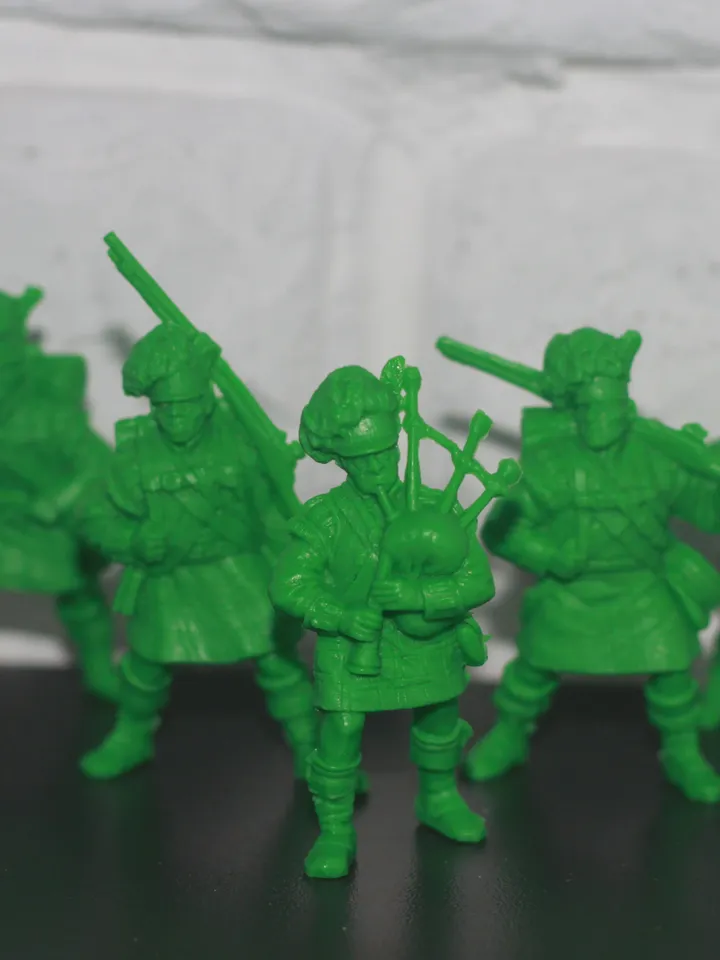 Scots (British Empire), Miniatures 54mm scale, Infantry Unit, Tabletop Wargaming miniature figures, mountain shooters, toy soldiers