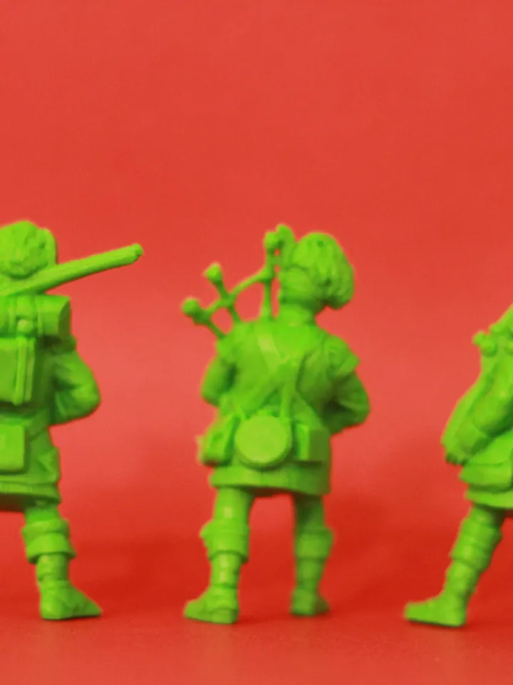 Scots (British Empire), Miniatures 54mm scale, Infantry Unit, Tabletop Wargaming miniature figures, mountain shooters, toy soldiers