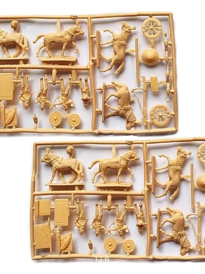 Assyrian warriors, miniatures 1/72 (25mm) scale, tabletop wargaming miniature figures, toy soldiers