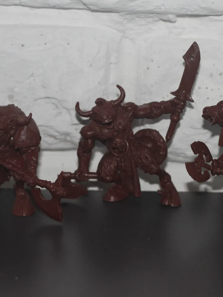Minotaurs/ Bull-men warriors / fantasy battles, Miniatures 54mm scale, Tabletop Wargaming miniature figures, toy soldiers
